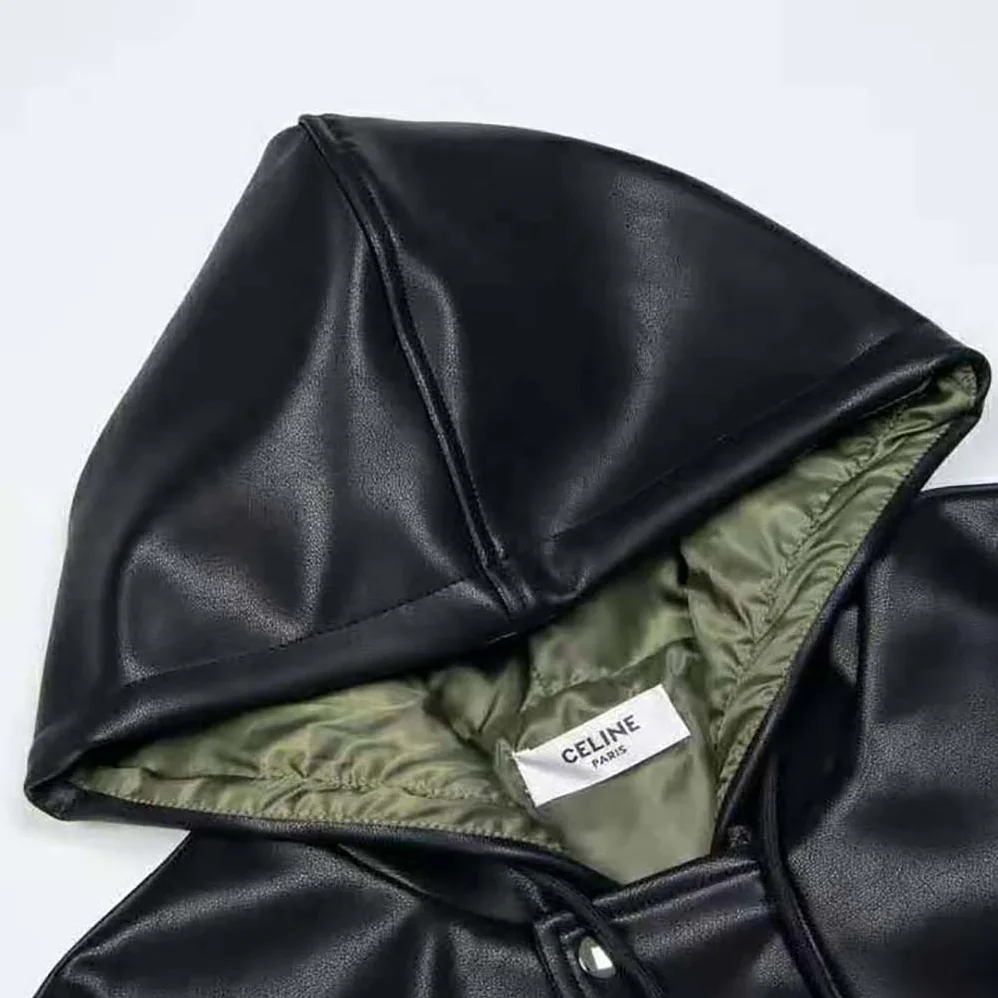 Celine Oversized Blouson Jacket in Calfskin for Women in Black