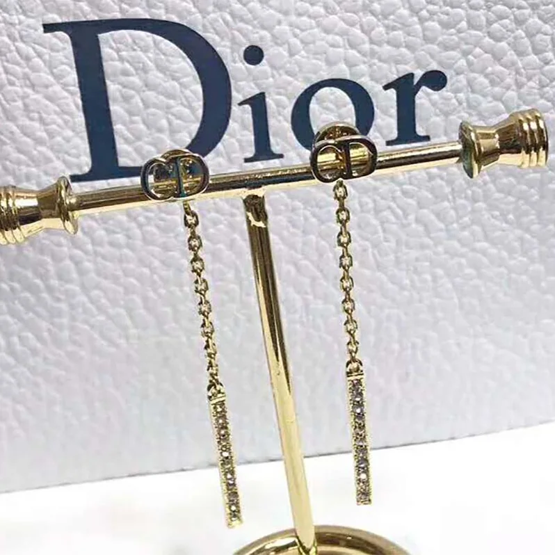 Dior D-Round Earrings for Women in Gold