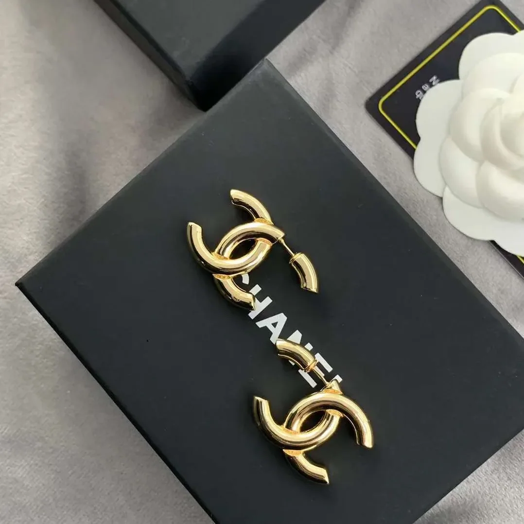 Chanel Double C Earrings Gold Chanel Double C Earrings Gold