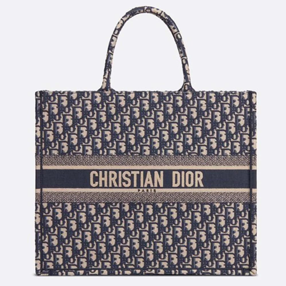 Dior Book Tote Dior Oblique Bag in Embroidered Canvas for Women in Silver Dior Book Tote Dior Oblique Bag in Embroidered Canvas for Women in Silver