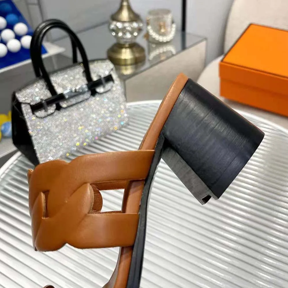 Hermes Gaby 60 Sandal in 6 cm High Heel for Women in Brown Hermes Gaby 60 Sandal in 6 cm High Heel for Women in Brown