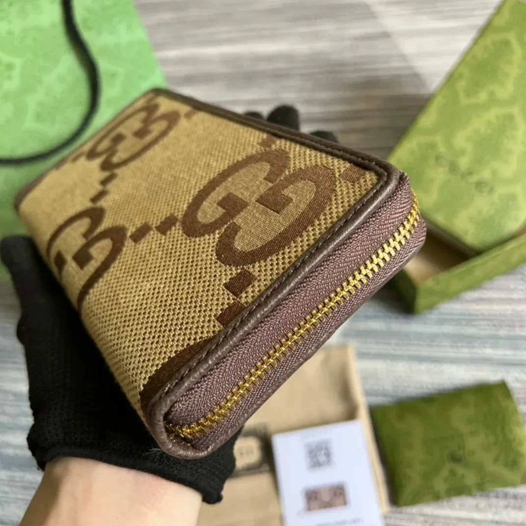 Gucci Diana Jumbo GG Zip Around Wallet With GG Brown /