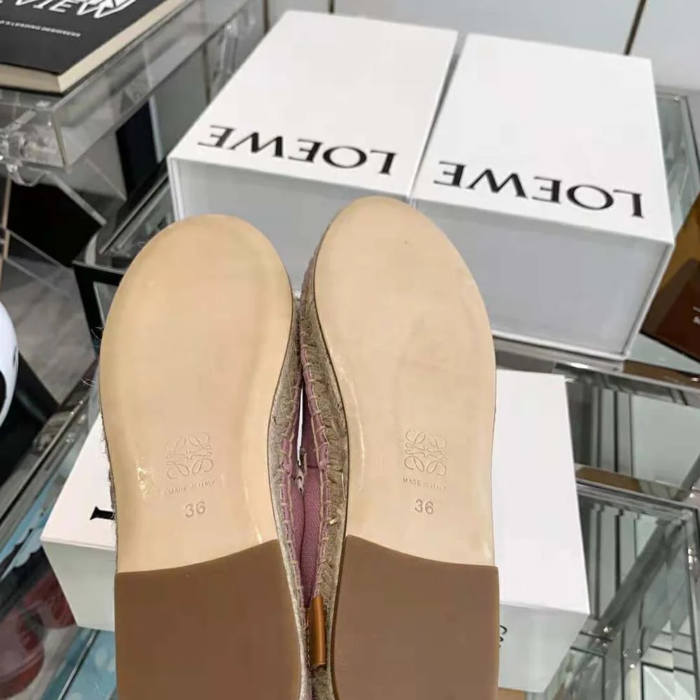 Loewe Paulas Ibiza Espadrille in Canvas for Women in Pink Loewe Paulas Ibiza Espadrille in Canvas for Women in Pink