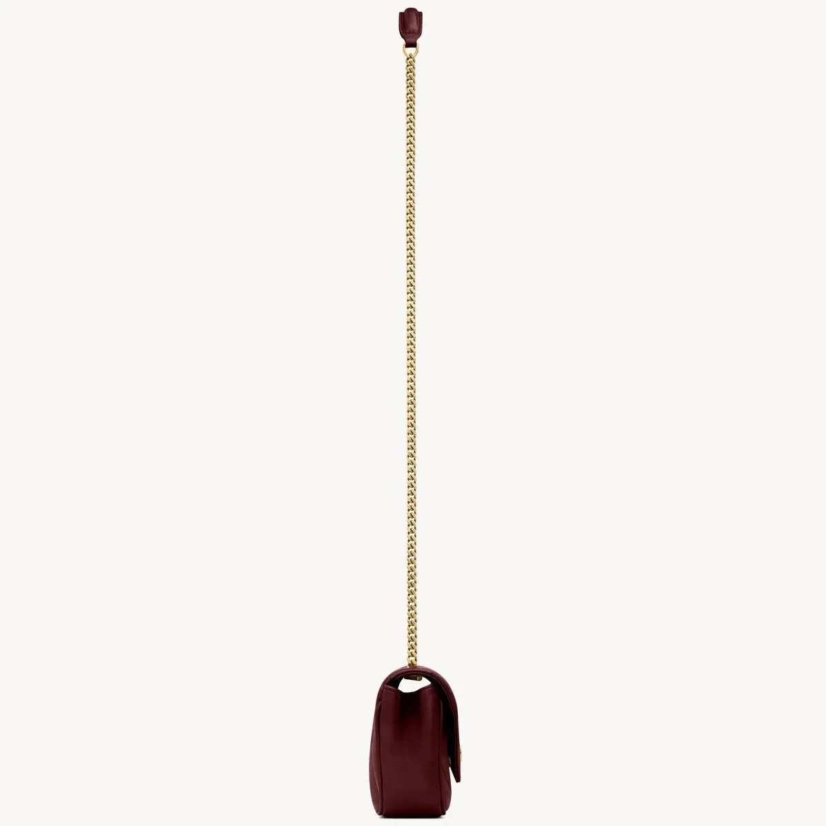 Saint Laurent Loulou Mini Shoulder Bag in Rouge Cabernet Gold Hardware
