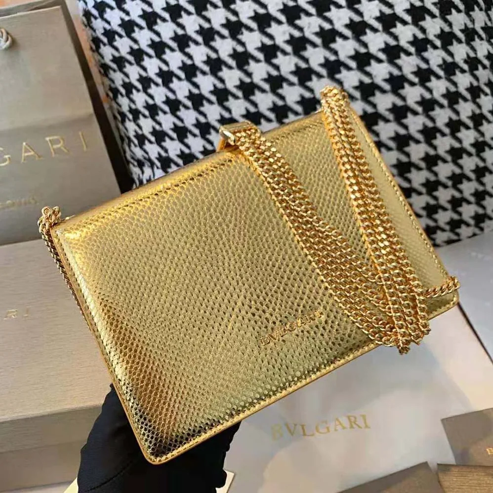 Bvlgari Serpenti Forever Shoulder Bag in Karung Leather for Women in Gold Bvlgari Serpenti Forever Shoulder Bag in Karung Leather for Women in Gold