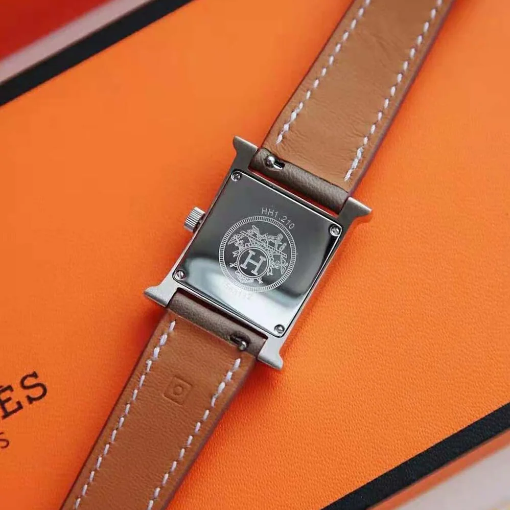 Hermes Heure H Watch Small Model Quartz Movement 25 mm in Steel for Women