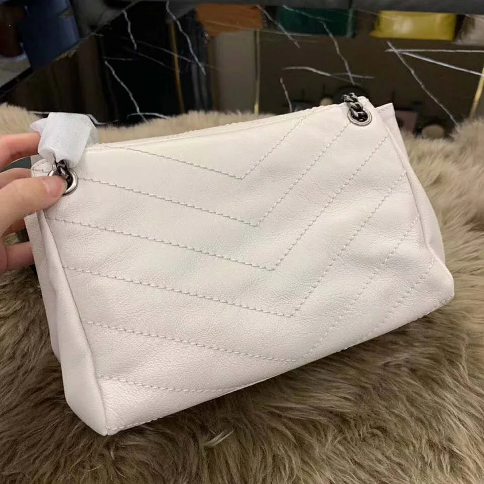 Saint Laurent YSL Nolita Small Bag Vintage Leather for Women in White