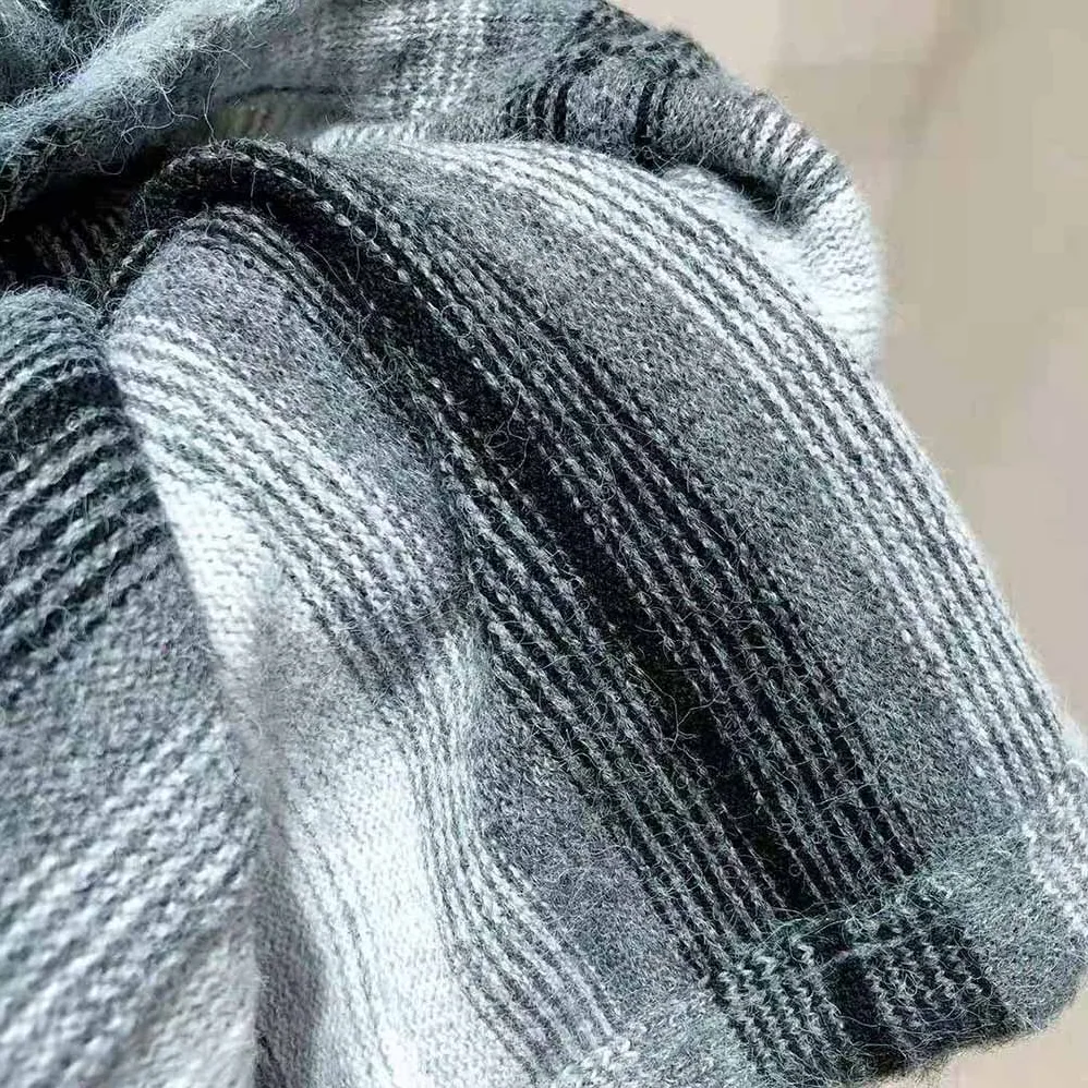 Celine Oversized Baja Pullover in Striped Alpaca Wool for Women Celine Oversized Baja Pullover in Striped Alpaca Wool for Women