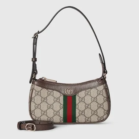 Gucci Ophidia Mini Shoulder Bag / Beige/ Dark Brown Gold Hardware Gucci Ophidia Mini Shoulder Bag / Beige/ Dark Brown Gold Hardware