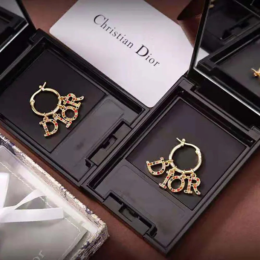 Dior Dio(r)evolution Earrings Gold-Finish Metal and Multicolor Crystals for Women