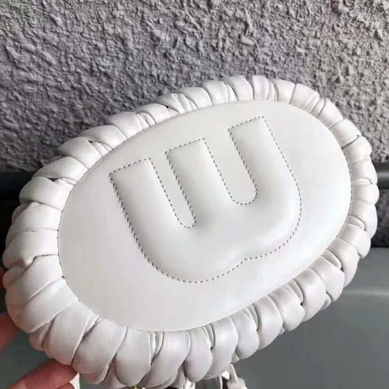 Miu Miu Matelasse Leather Bag for Women in White Miu Miu Matelasse Leather Bag for Women in White