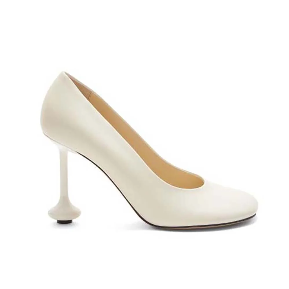 Loewe Toy Pump in Goatskin for Women in White Loewe Toy Pump in Goatskin for Women in White