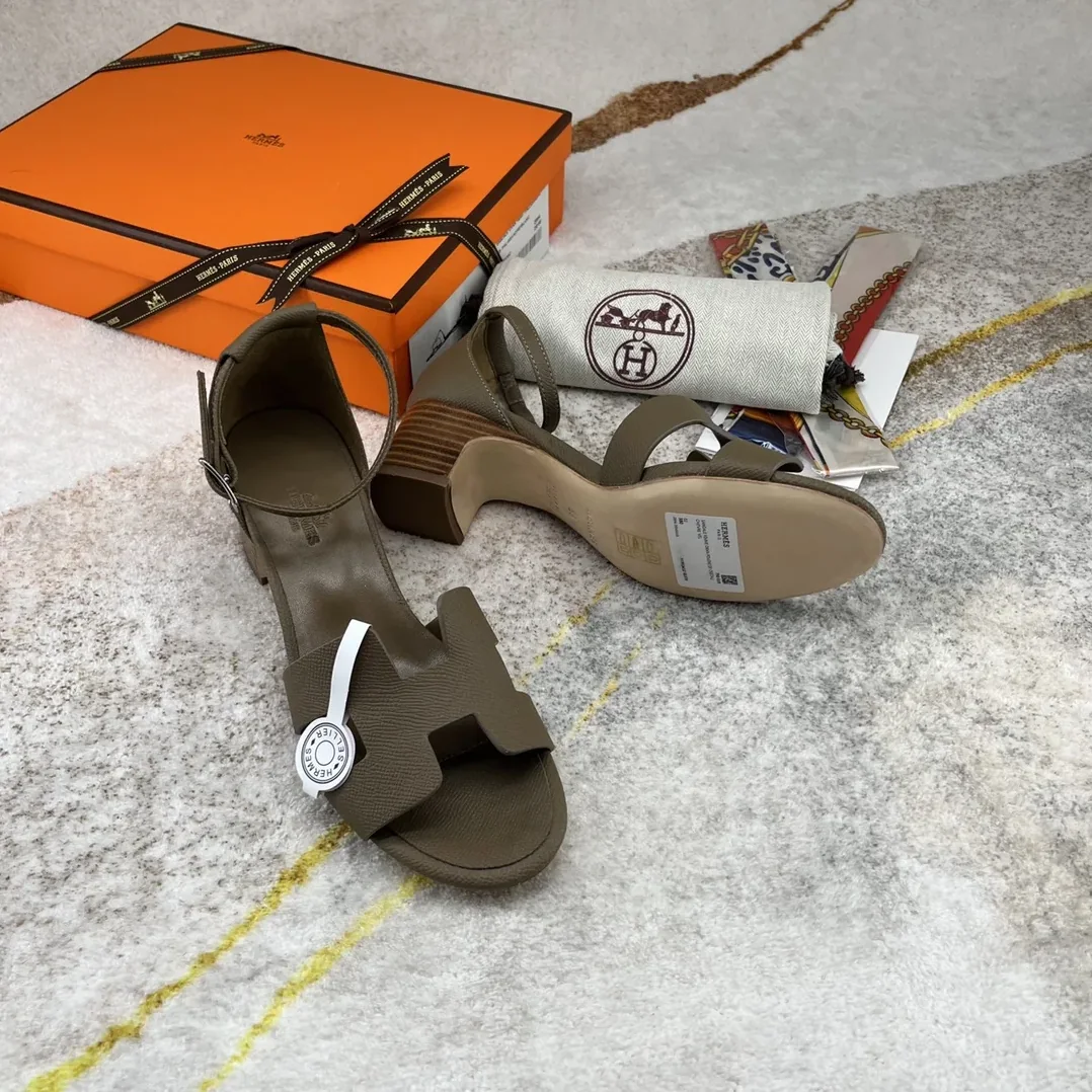 Hermes Encens 50 Sandal Dark Greige Hermes Encens 50 Sandal Dark Greige