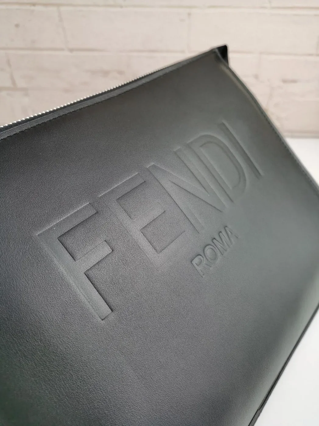 Fendi Flat Pouch In Black / FF 7VA491AFBFF0GXN Fendi Flat Pouch In Black / FF 7VA491AFBFF0GXN