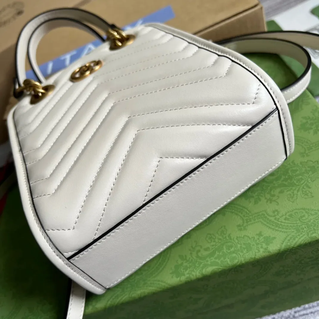 Gucci Marmont Matelasse Mini Bag White Gucci Marmont Matelasse Mini Bag White