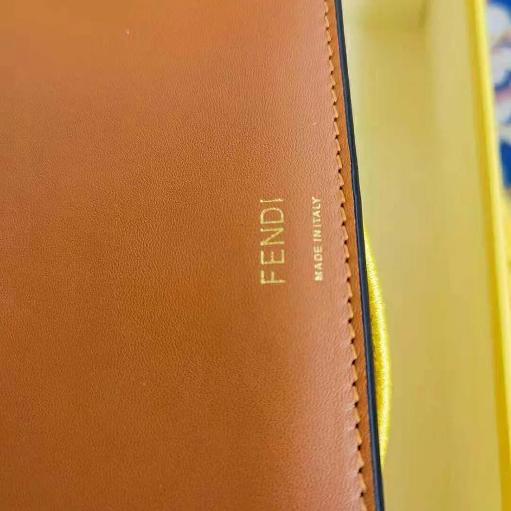 Fendi Baguette Canvas Bag with Embroidery for Women in Yellow Fendi Baguette Canvas Bag with Embroidery for Women in Yellow