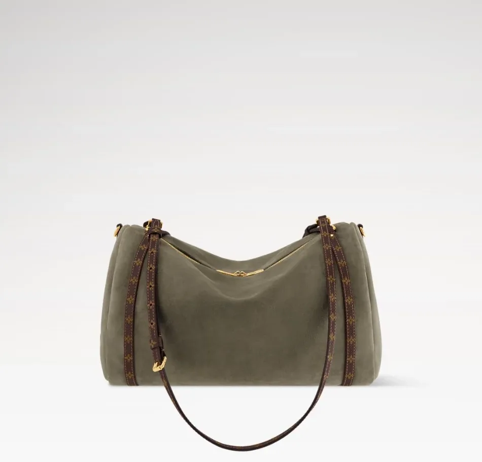 Louis Vuitton Express MM Shoulder Bag in Khaki Gold Hardware