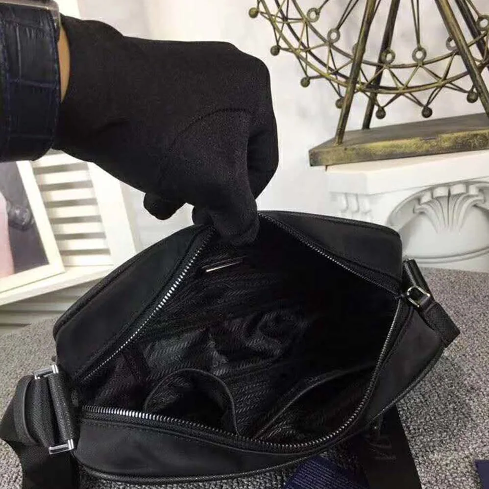 Prada Nylon Shoulder Bag for Men in Black Prada Nylon Shoulder Bag for Men in Black