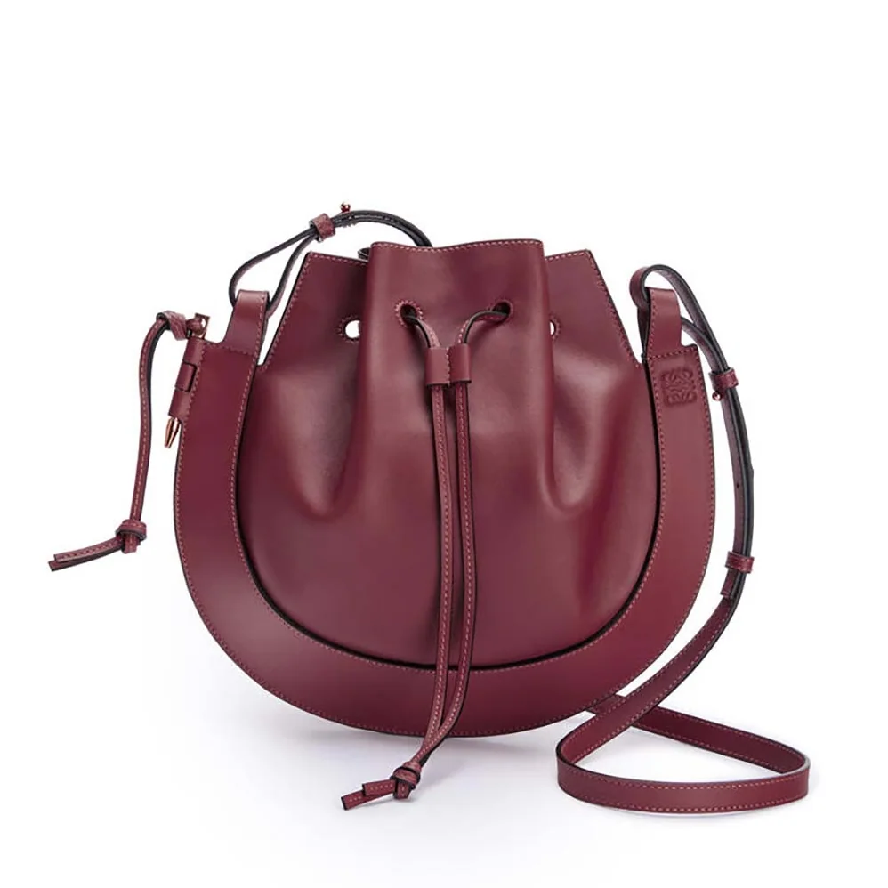 Loewe Horseshoe Bag in Nappa Calfskin for Women in Maroon