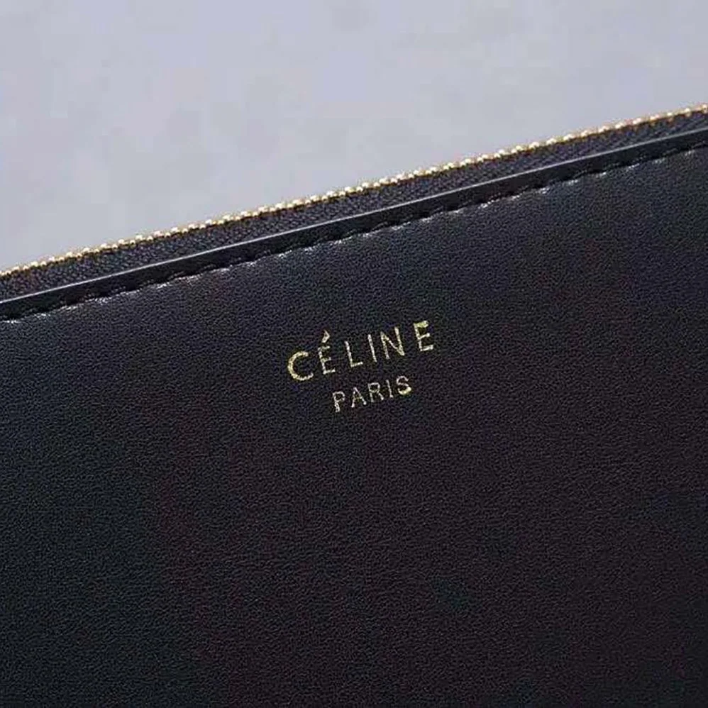 Celine Large Trio Bag in Smooth Lambskin for Women in Black