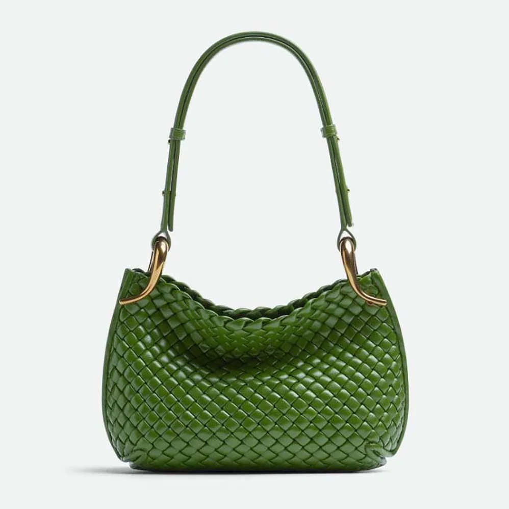 Bottega Veneta Small Clicker Shoulder Bag for Women in Green
