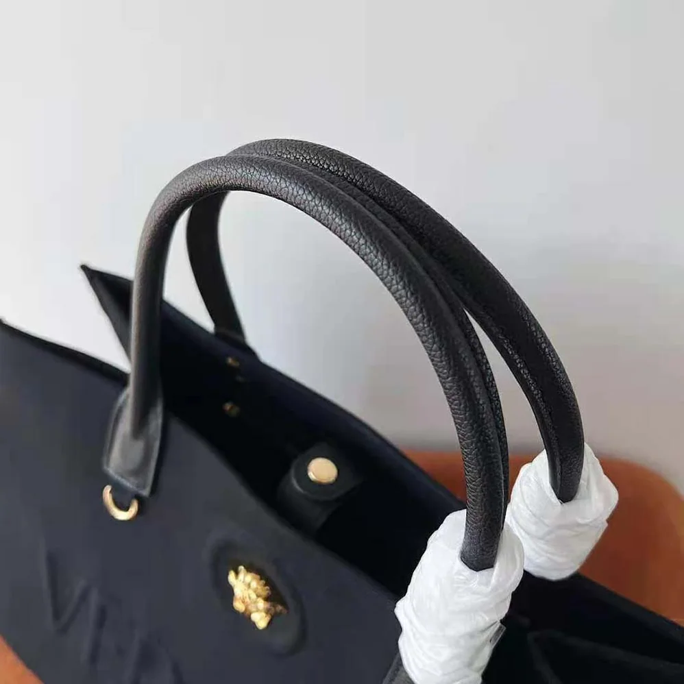 Versace La Medusa Canvas Large Tote Bag for Women in Black Versace La Medusa Canvas Large Tote Bag for Women in Black