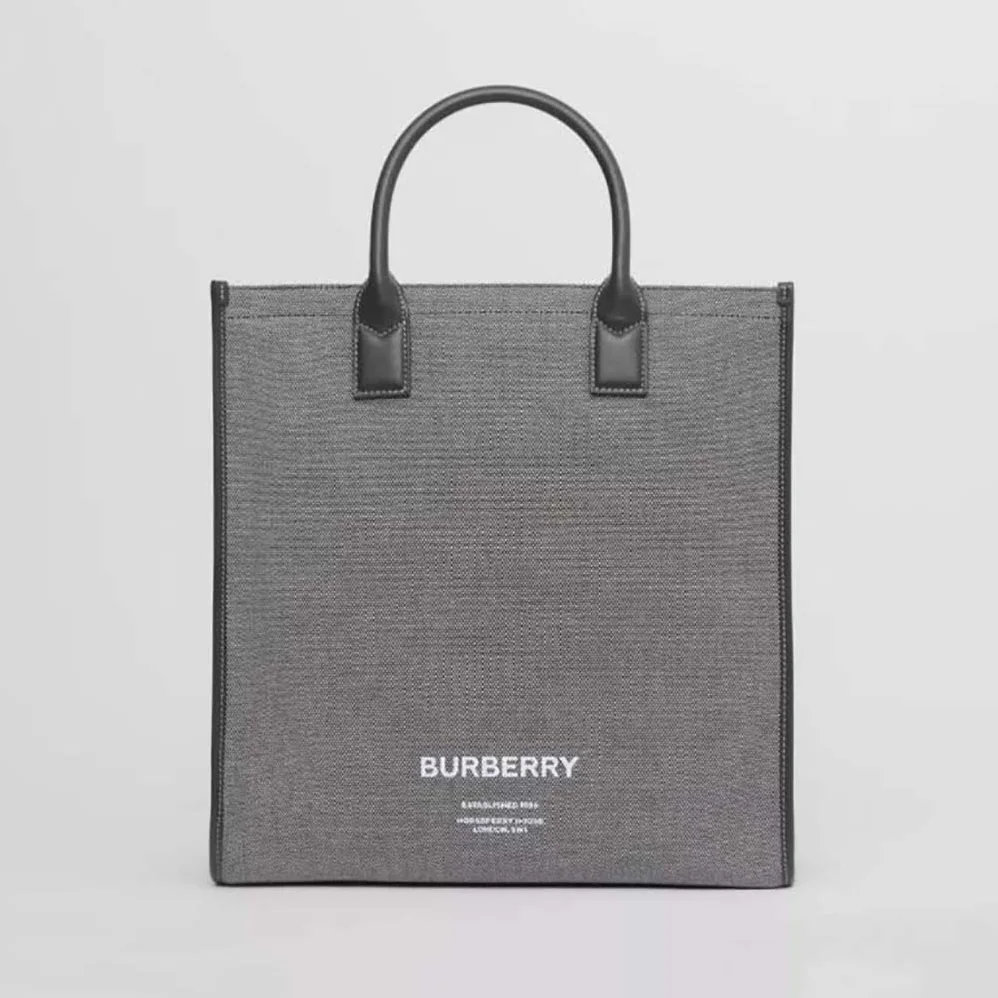 Burberry Horseferry Print Cotton Canvas Tote for Women Burberry Horseferry Print Cotton Canvas Tote for Women