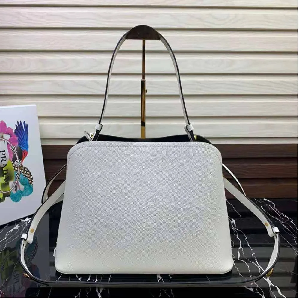 Prada Saffiano Leather Prada Matinee Bag for Women in White
