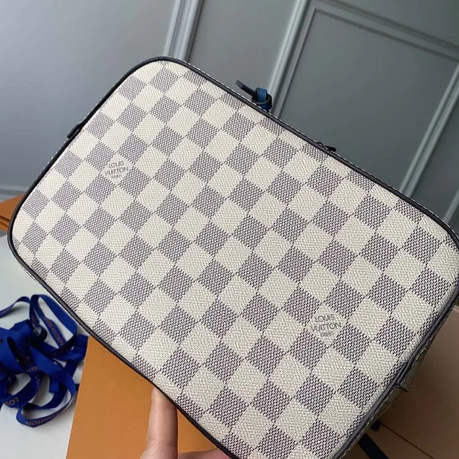 Louis Vuitton NeoNoe MM Bucket Bag Damier Azur Canvas Bleuet Blue Louis Vuitton NeoNoe MM Bucket Bag Damier Azur Canvas Bleuet Blue
