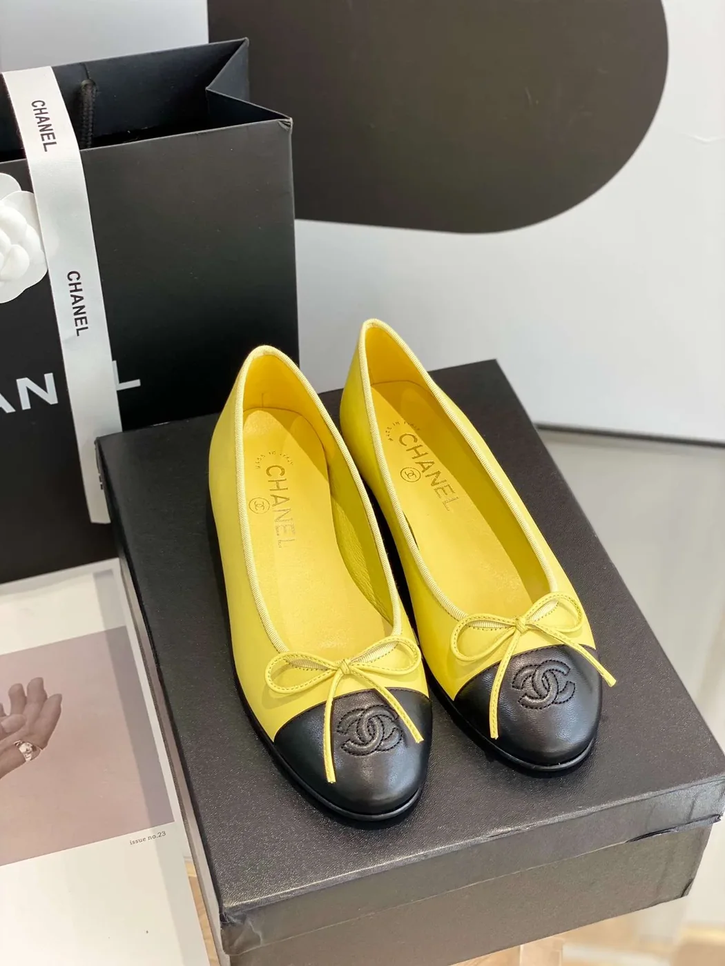 Chanel Ballet Flats Yellow Chanel Ballet Flats Yellow