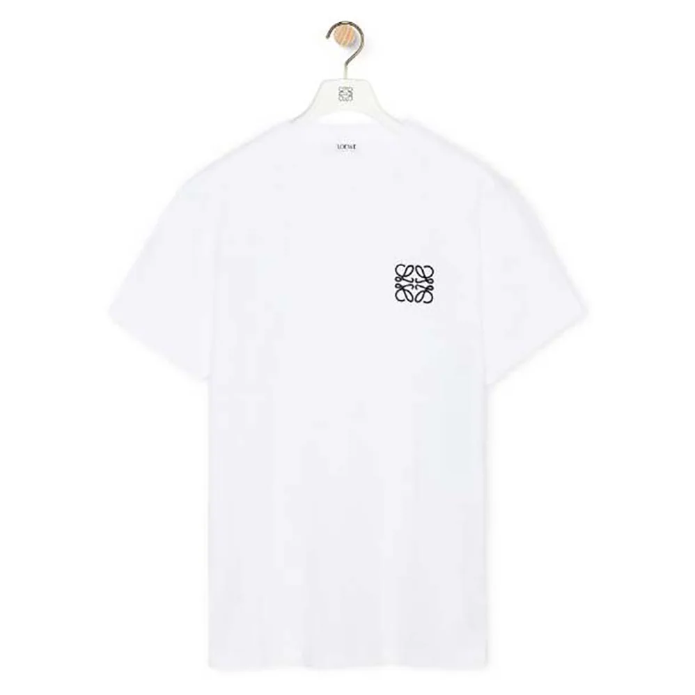 Loewe Anagram T-shirt in Cotton for Men in White Loewe Anagram T-shirt in Cotton for Men in White