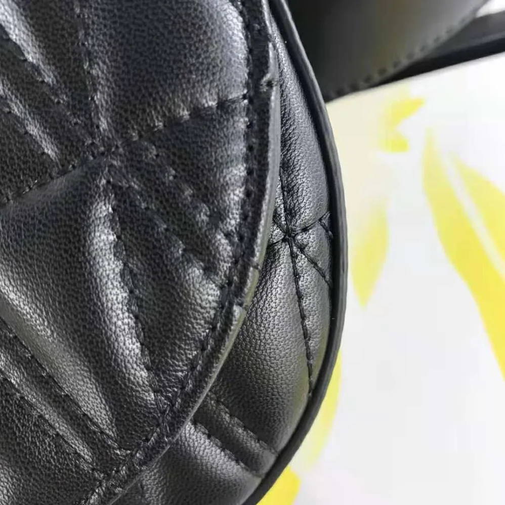 Versace Virtus Quilted Belt Bag in Calfskin Leather for Women in Black Versace Virtus Quilted Belt Bag in Calfskin Leather for Women in Black