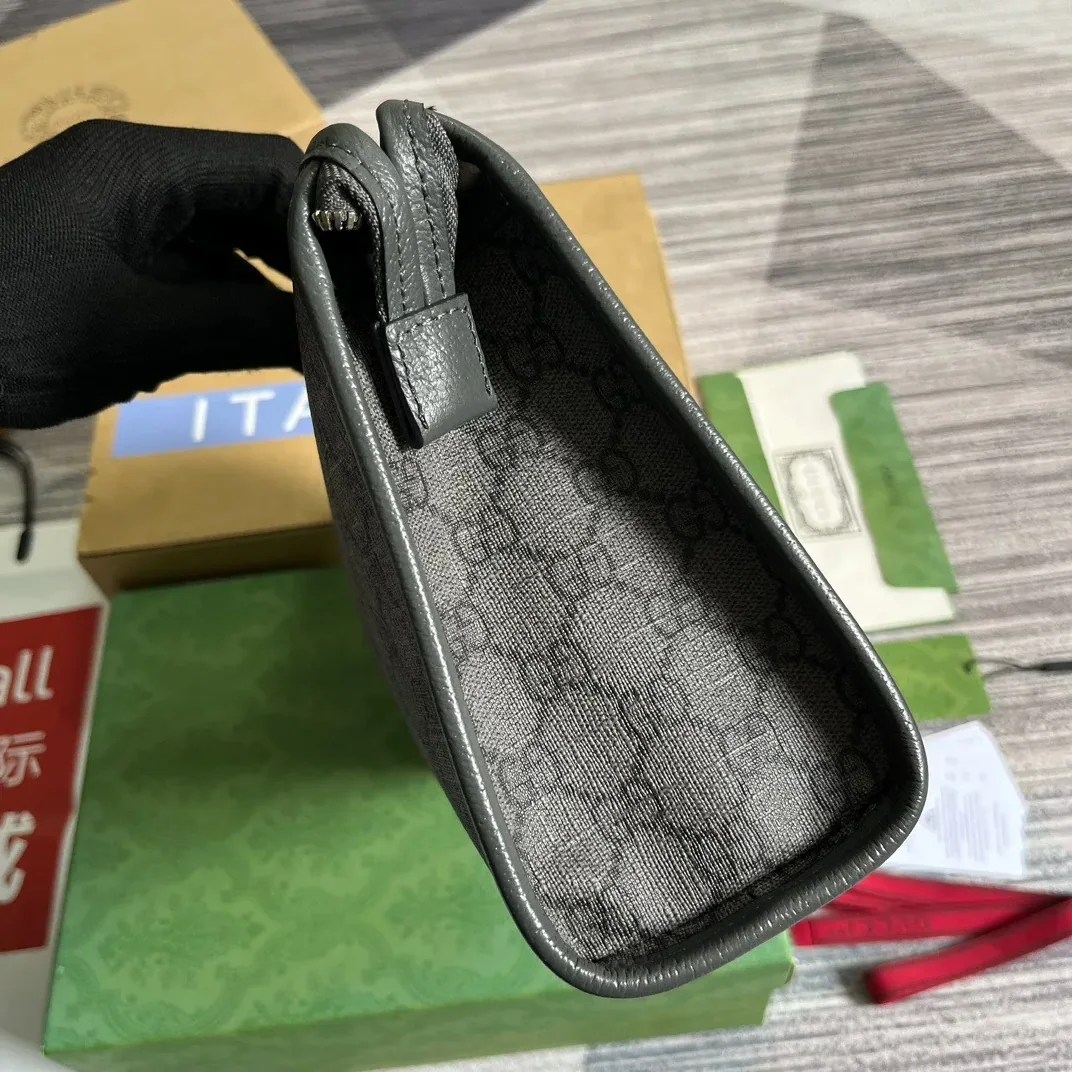 Gucci Ophidia GG Toiletry Case Supreme Canvas Grey /