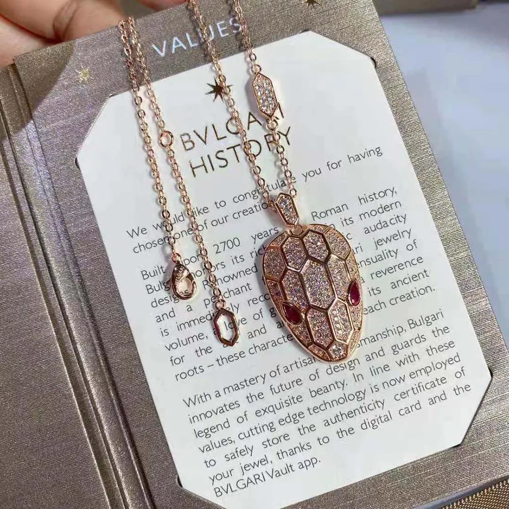 Bvlgari Serpenti Necklace in 18 KT Rose Gold for Women Bvlgari Serpenti Necklace in 18 KT Rose Gold for Women