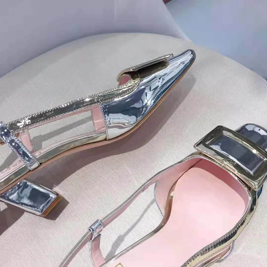 Roger Vivier Sling Back Vivier Pumps for Women in Silver Roger Vivier Sling Back Vivier Pumps for Women in Silver