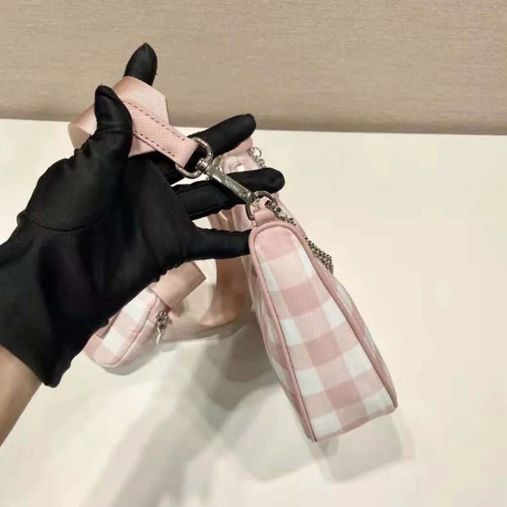 Prada Re-Edition 2005 Printed Re-Nylon Bag for Women in Pink
