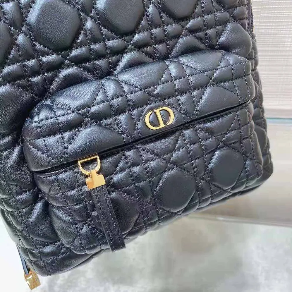 Dior Small Dior Backpack Black Cannage Lambskin for Women Dior Small Dior Backpack Black Cannage Lambskin for Women
