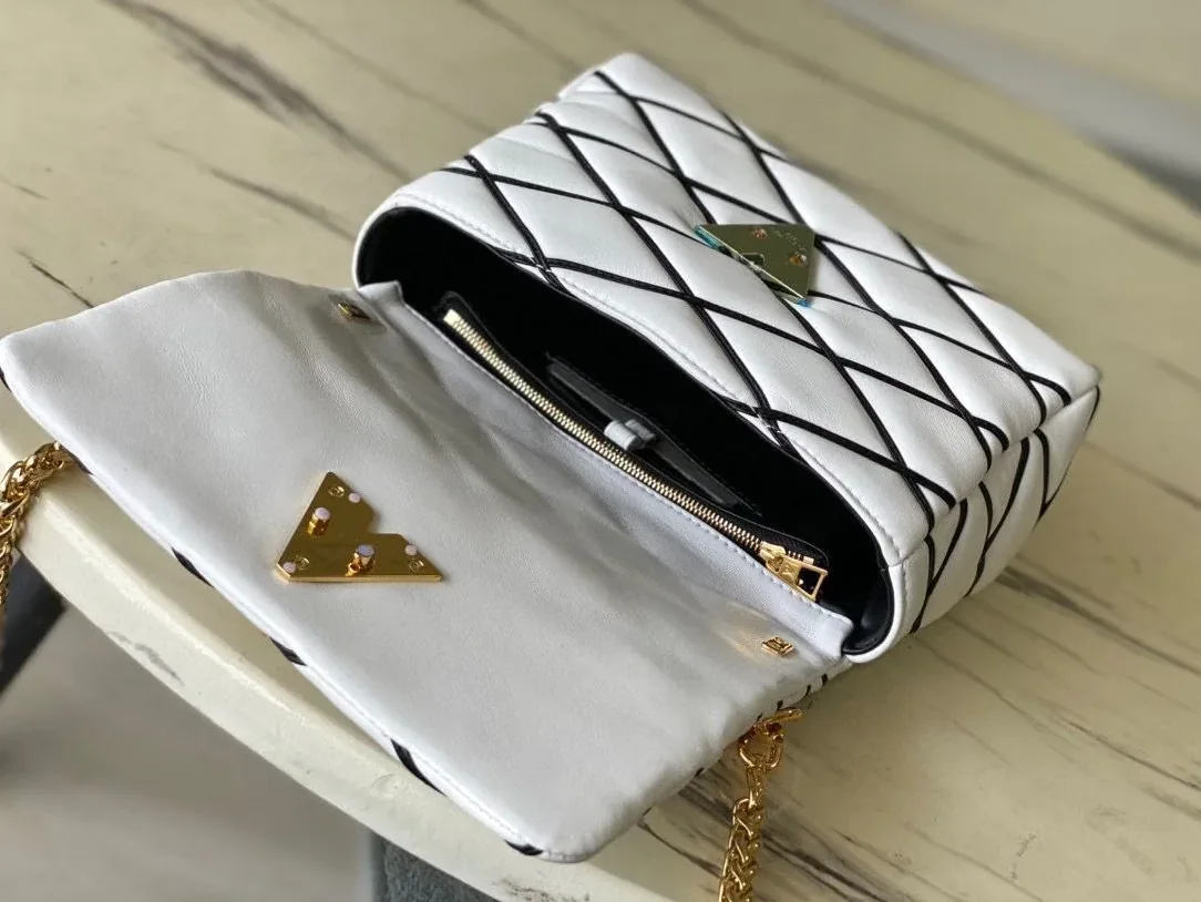 Louis Vuitton GO- White/ Black Bag - 9.1 Inches/ Louis Vuitton GO- White/ Black Bag - 9.1 Inches/