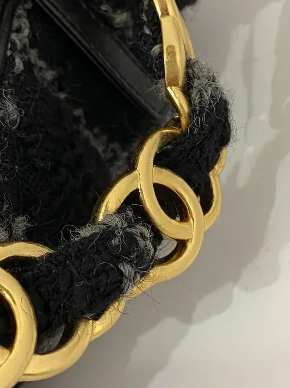 Chanel Maxi Hobo Bag in Black Gold Hardware