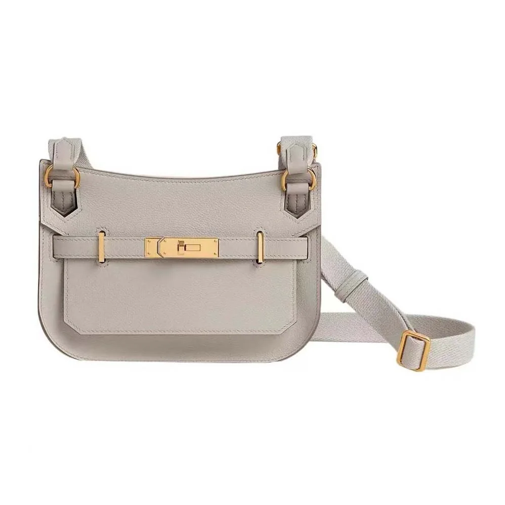 Hermes Jyspiere in Evercolor Leather for Women in White/Gold Hermes Jyspiere in Evercolor Leather for Women in White/Gold