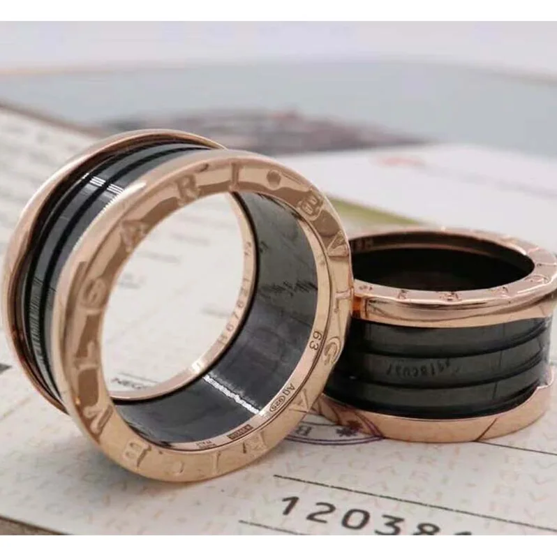 Bvlgari B.zero1 Four-Band Ring Two 18 KT Rose for Women