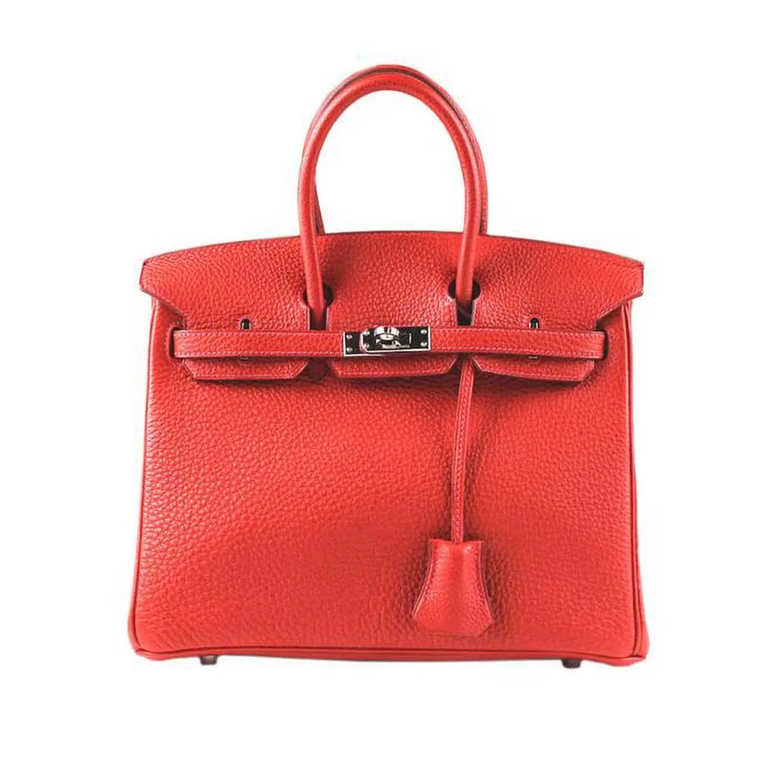 Hermes Birkin 25 Bag in Togo Leather with Gold Hardware in Red