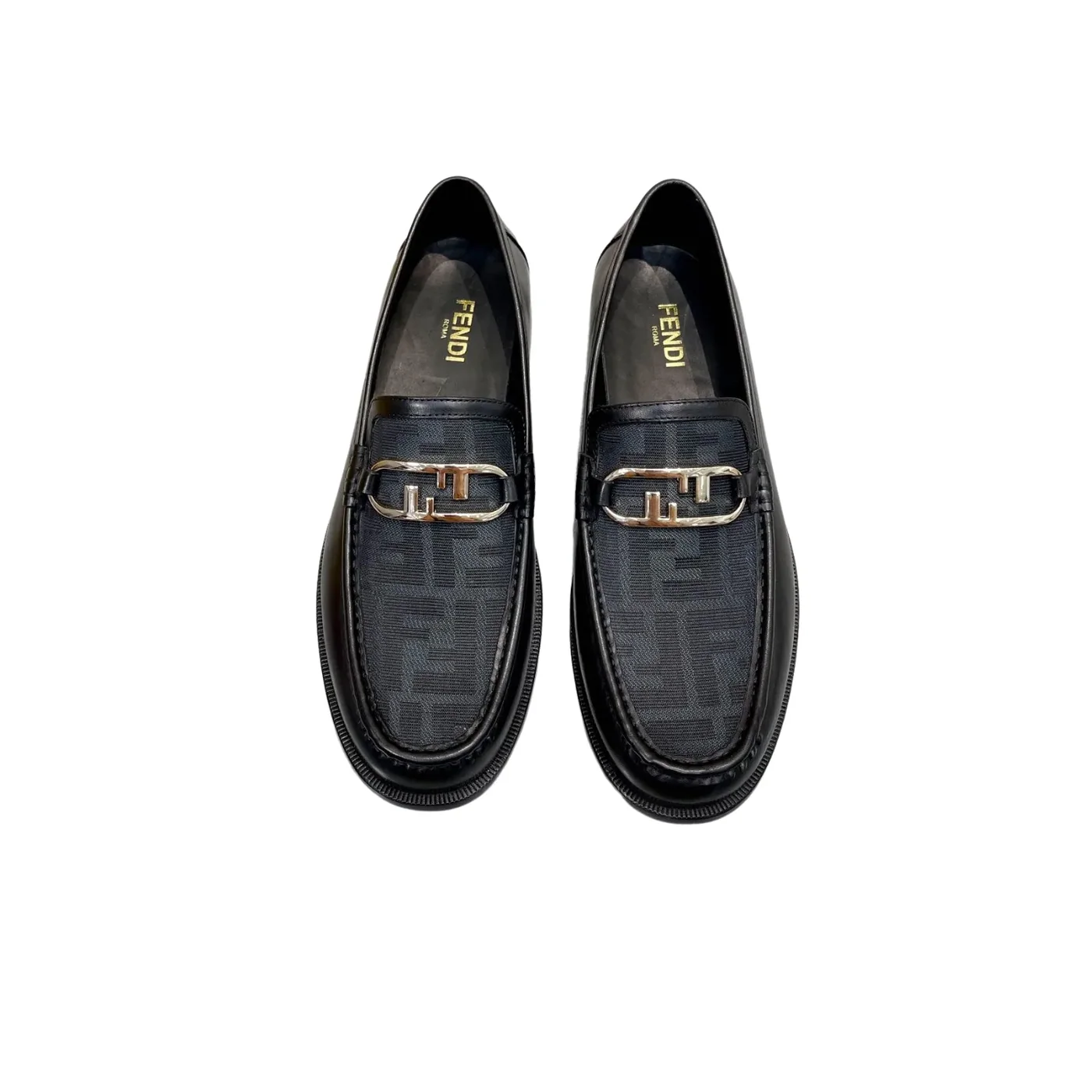 Fendi FD OLock Loafers Black