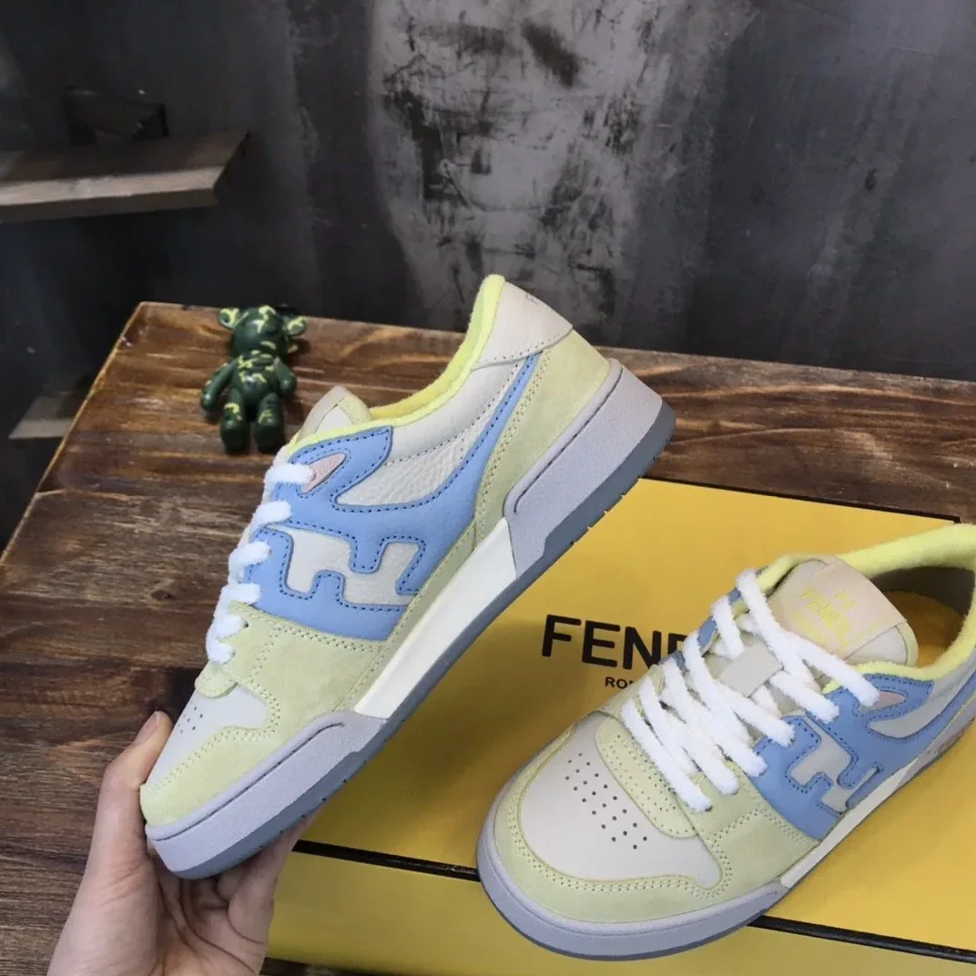 Fendi Match Low Tops Sneakers Yellow 7E1493AI1NF1H1F