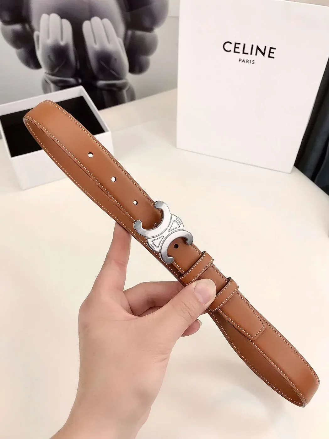 Celine Triomphe Belt Brown Celine Triomphe Belt Brown