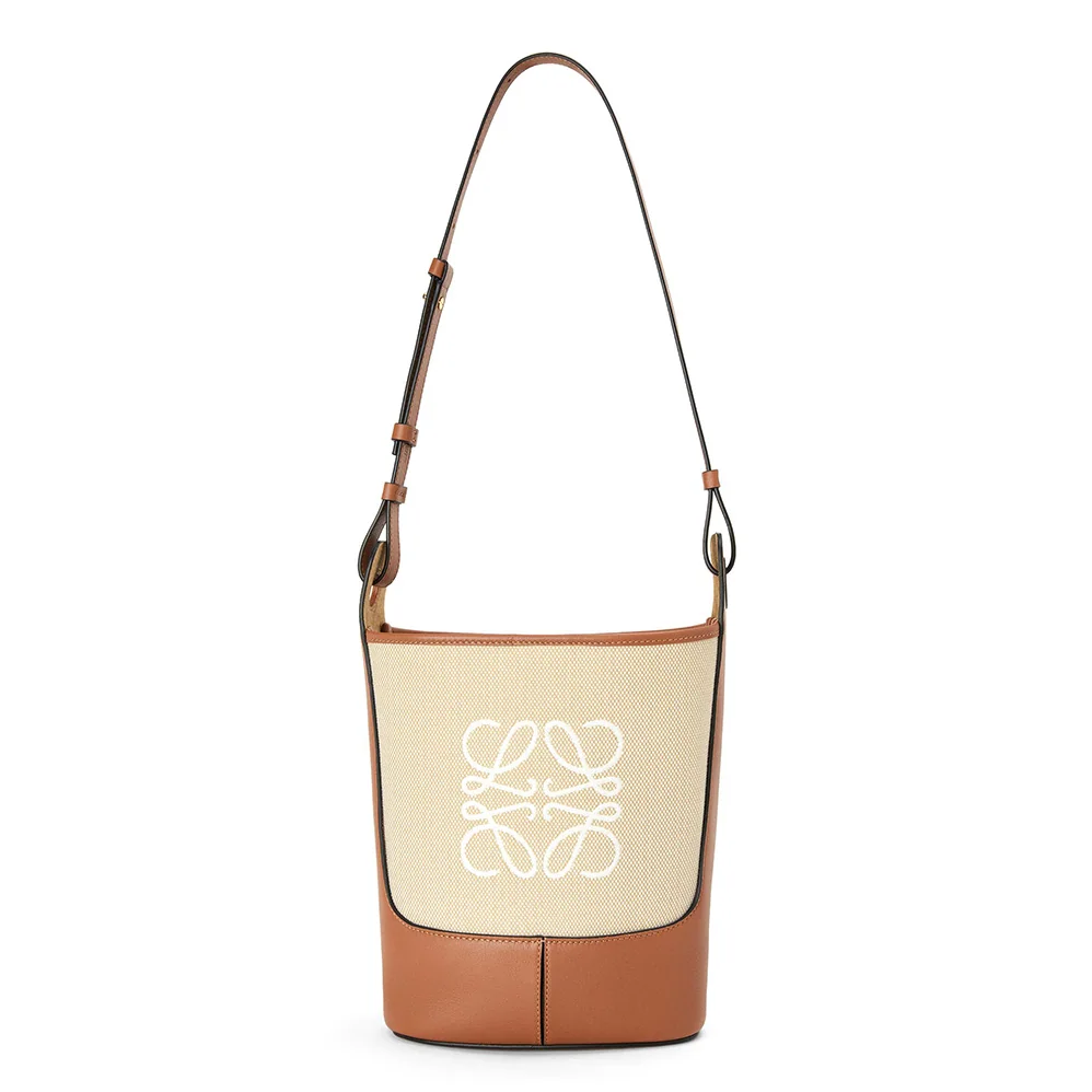 Loewe Small Hobo Bag in Anagram Jacquard and Calfskin for Women