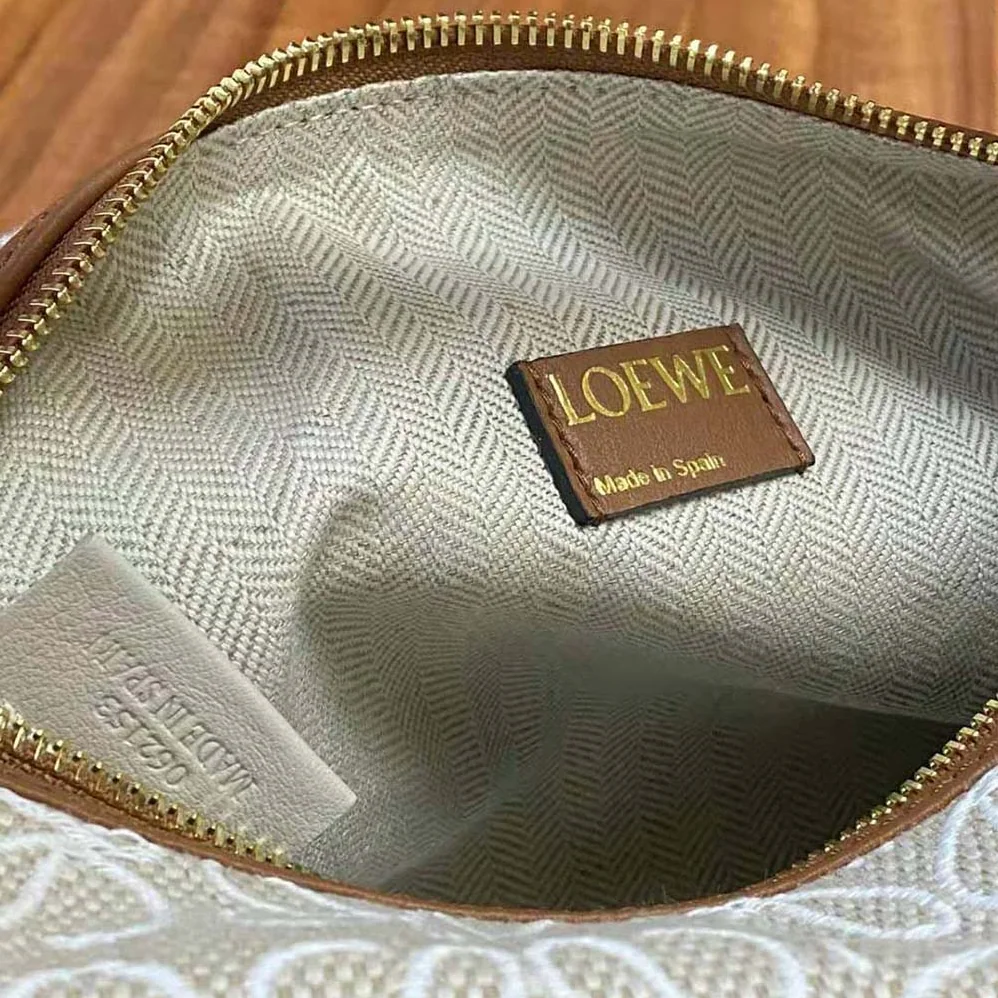 Loewe Small Cubi Bag in Anagram Jacquard and Calfskin for Women Loewe Small Cubi Bag in Anagram Jacquard and Calfskin for Women