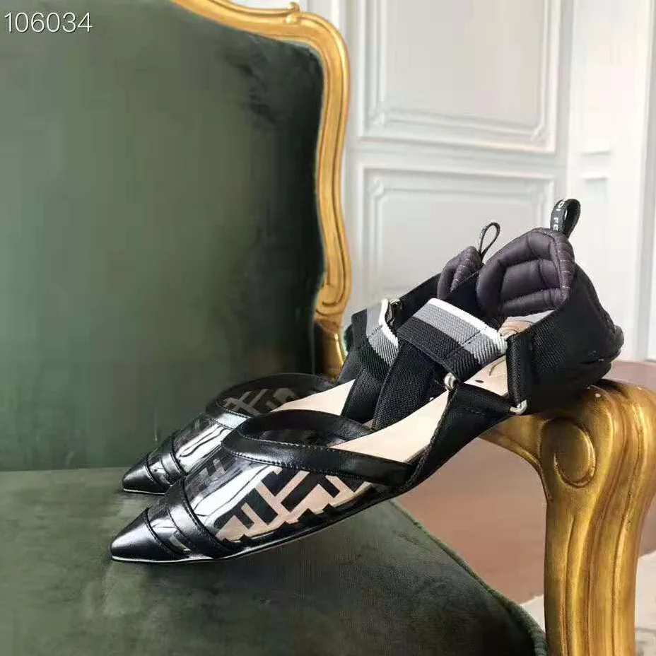 Fendi SABOTS Flats in PU and Leather for Women in Black