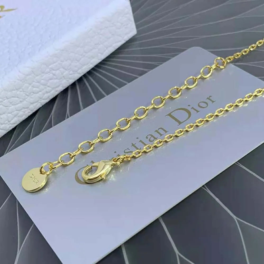 Dior Petit CD Necklace Gold for Women in Finish Metal