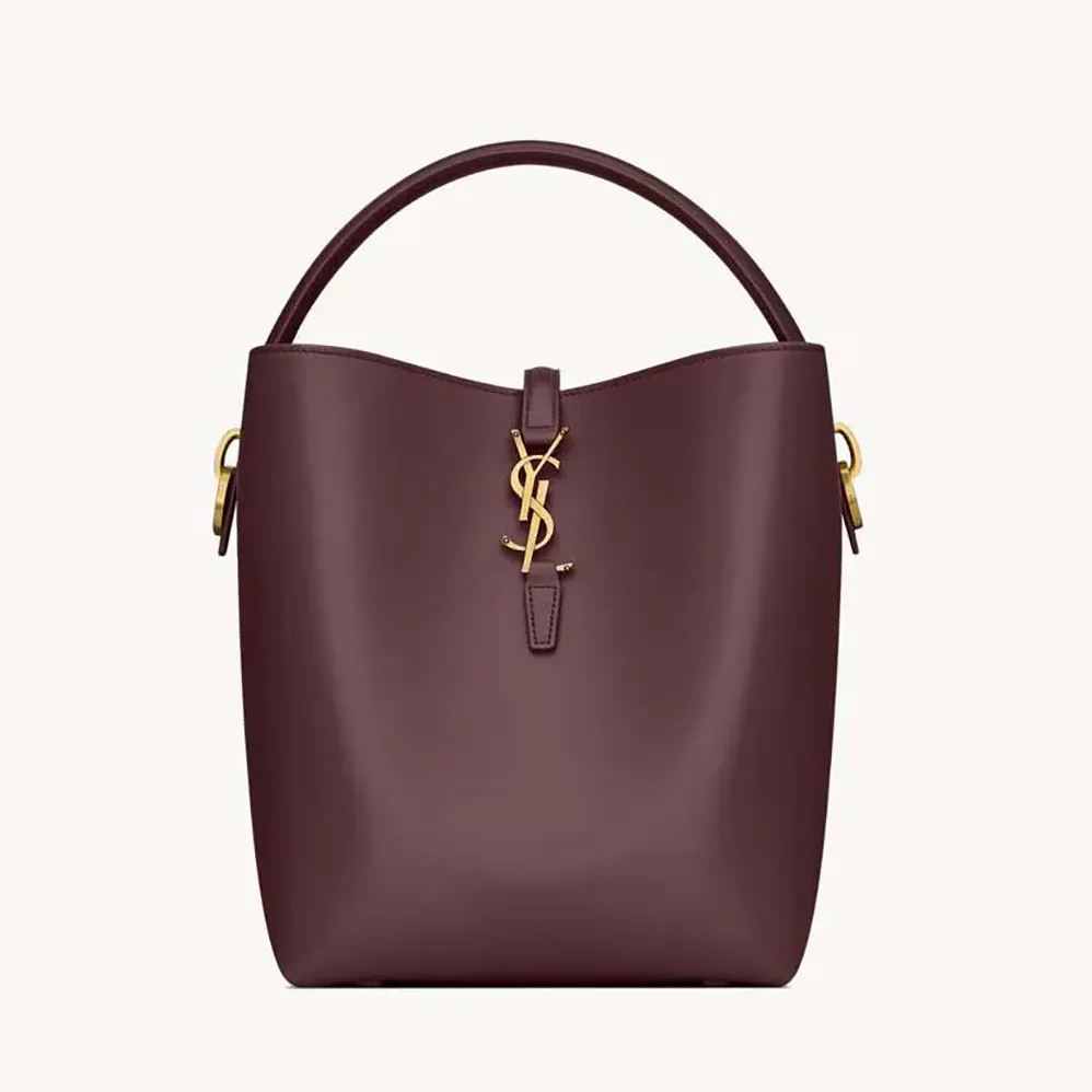 Saint Laurent YSL Le 37 in Shiny Leather for Women in Maroon